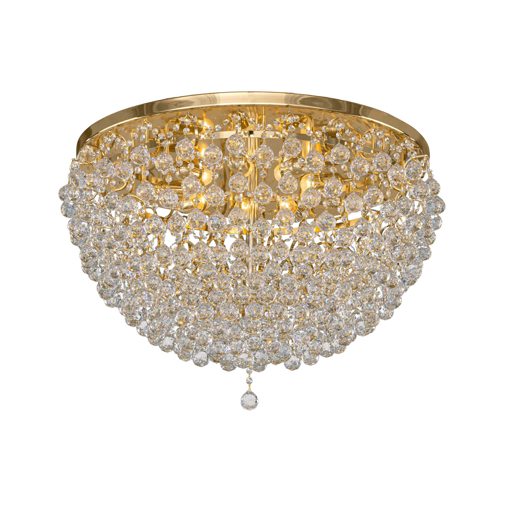 Empire Ceiling Lamp - 9 Bulbs - Gold